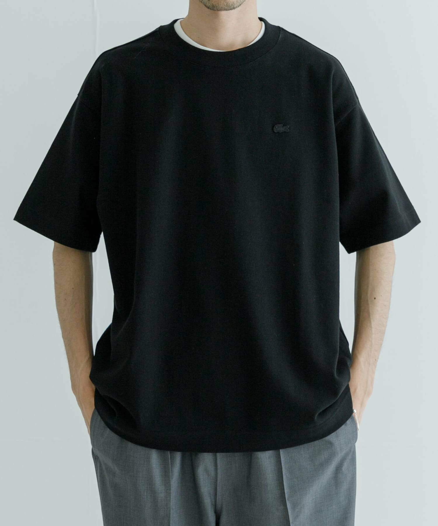 『別注』LACOSTE*UR moss stitch short-sleeve t-shirts